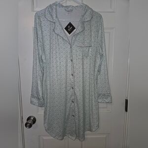 Eberjey Mint Green Button-Up Pajama Top